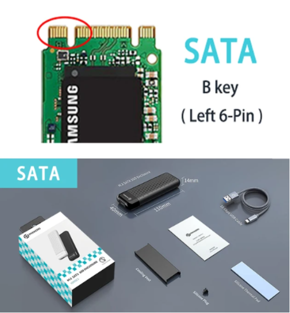 Case Externo M.2 NVM SSD